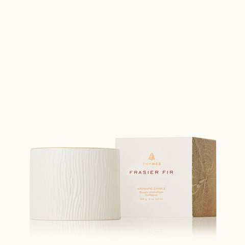 Thymes Frasier Fir Gilded Ceramic Poured Candle