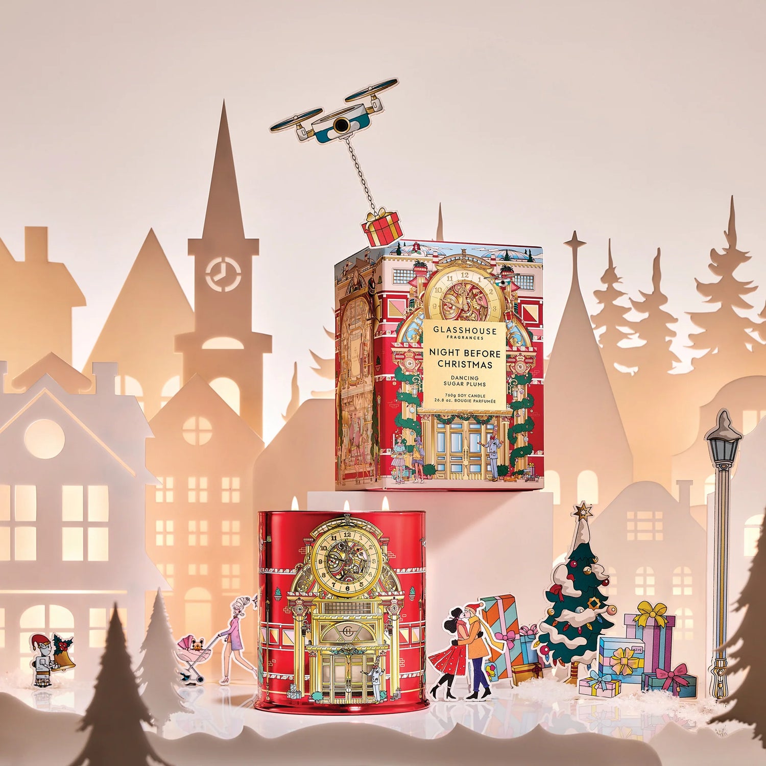 Glasshouse Night Before Christmas Candle 26.80oz