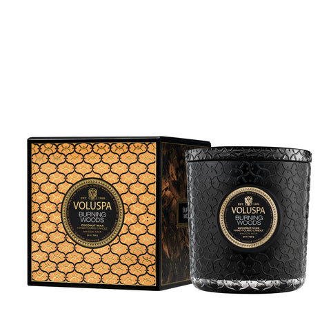 Voluspa Burning Woods Boxed Luxe Candle