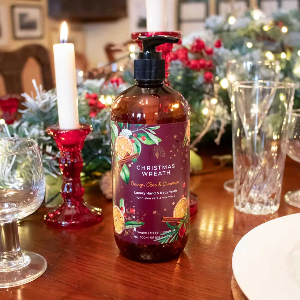 English Soap Co. Christmas Wreath Luxury Hand &amp; Body Wash